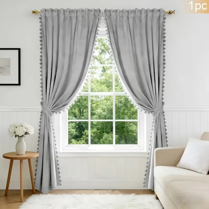Solid Color Velvet Curtains