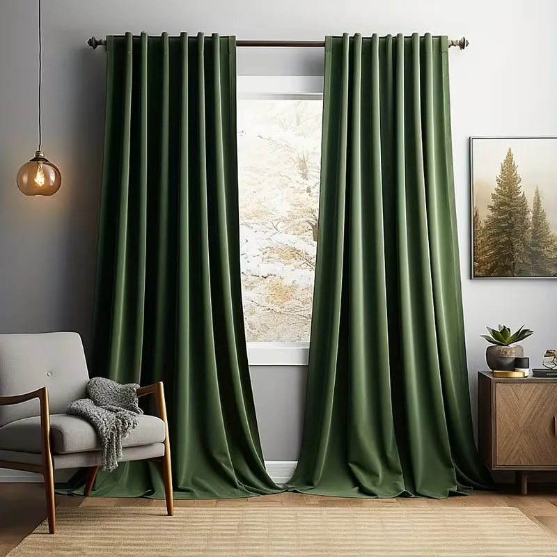 White Valvet Curtains